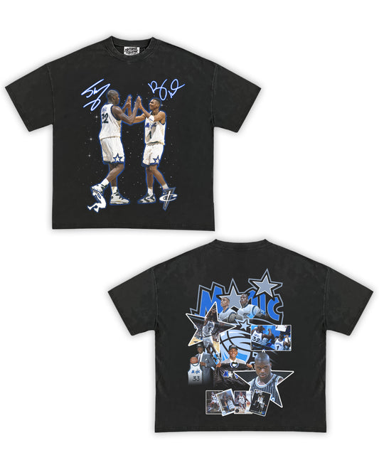 Shaq Penny Tribute Vintage Shirt: Front/Back (Vintage Black)