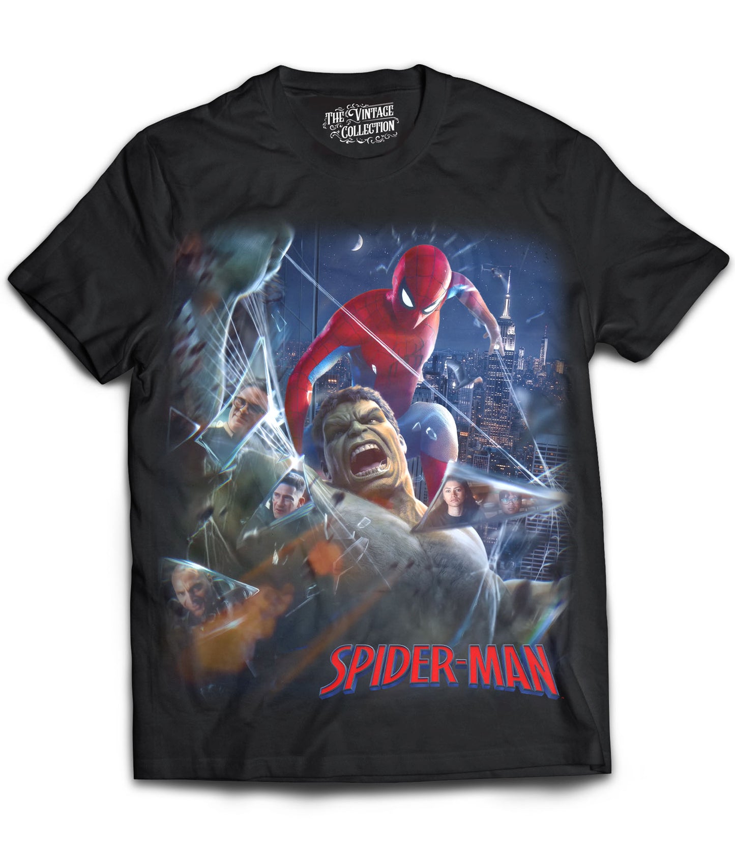 Spider-Man & Hulk Vintage shirt (Black) *Adult & Youth*