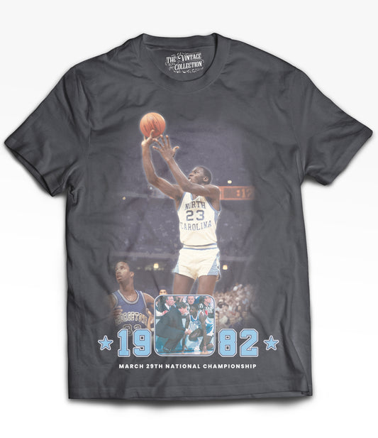 UNC GOAT Tribute Vintage Shirt: Front/Back (Vintage Black)