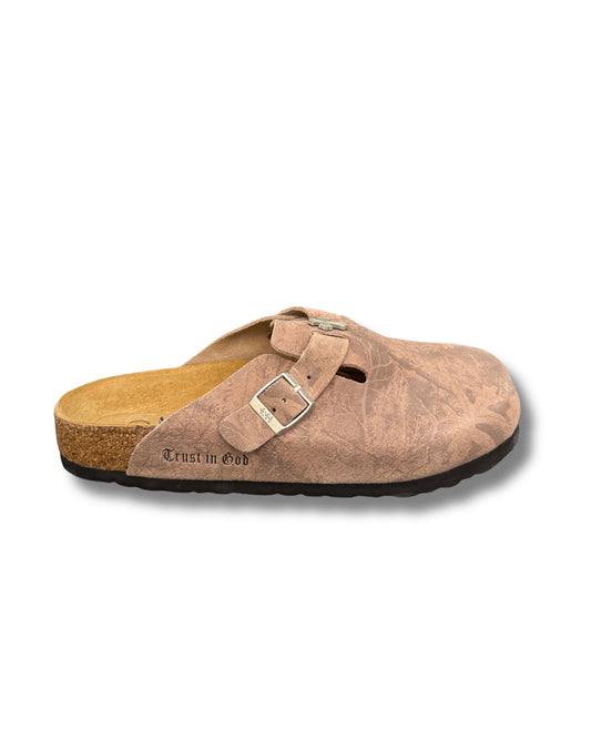 Beige Camo Clogs