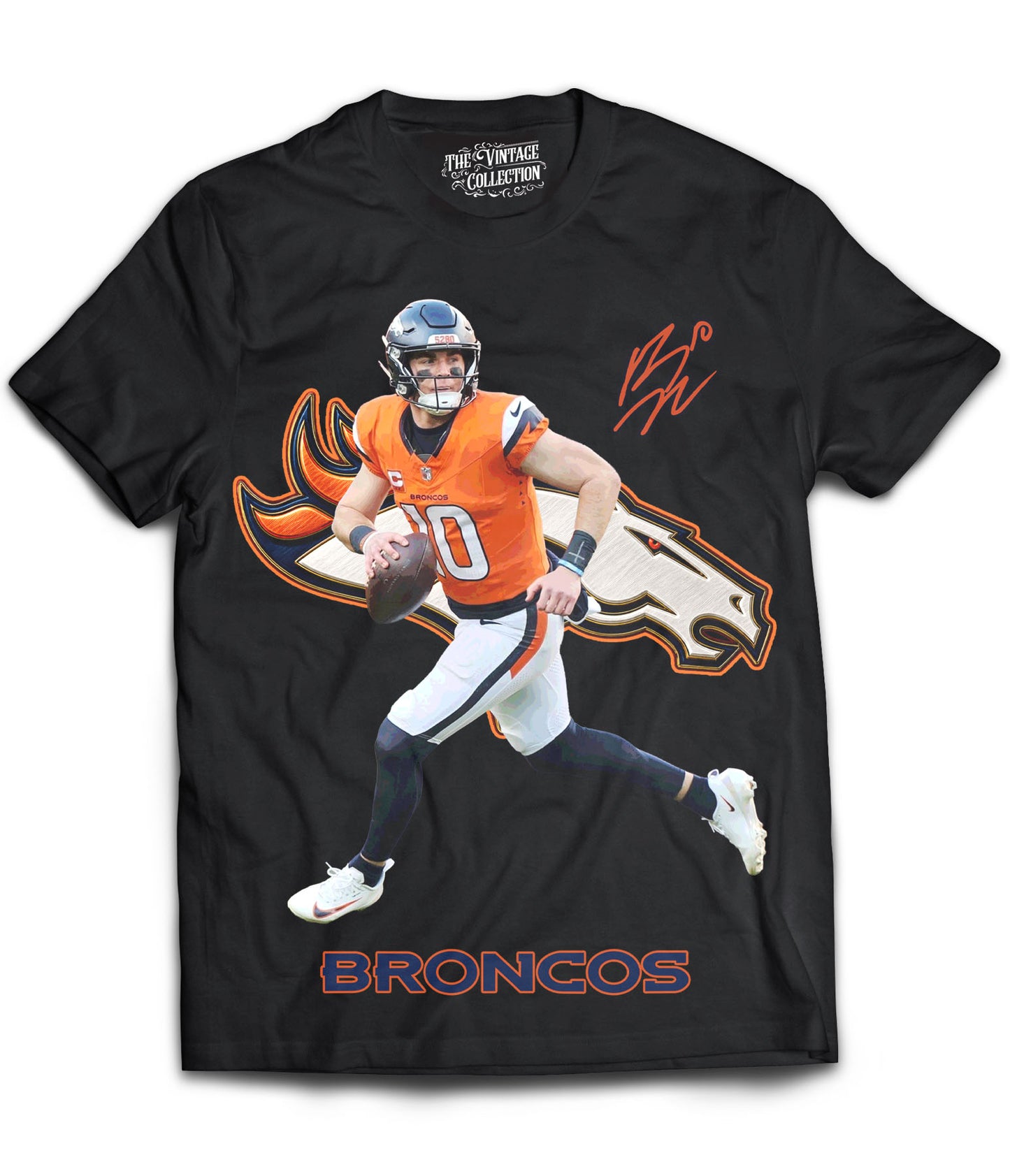 Bo Nix Vintage Shirt (Black) *Adult & Youth*