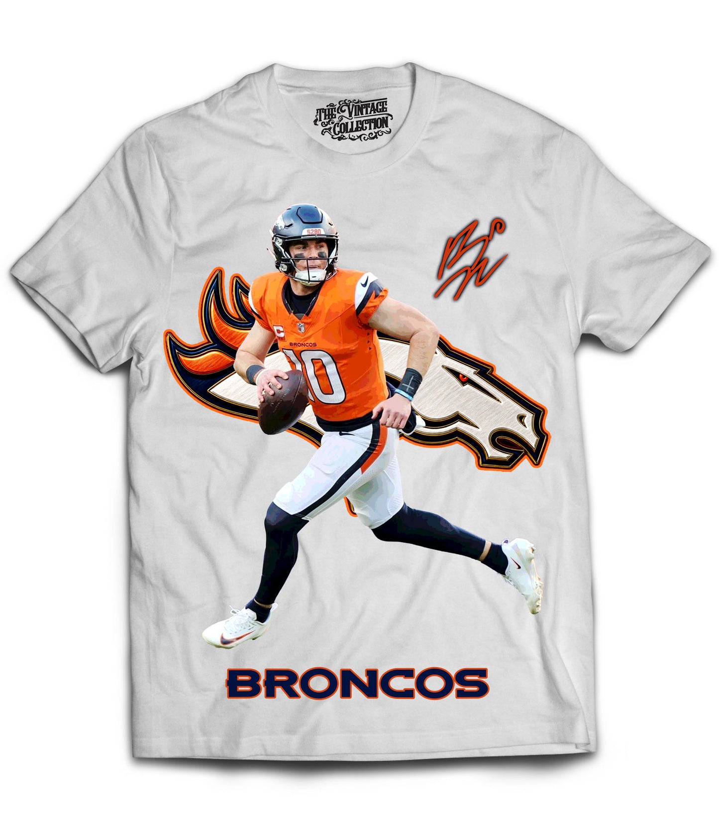 Bo Nix Vintage Shirt (White)