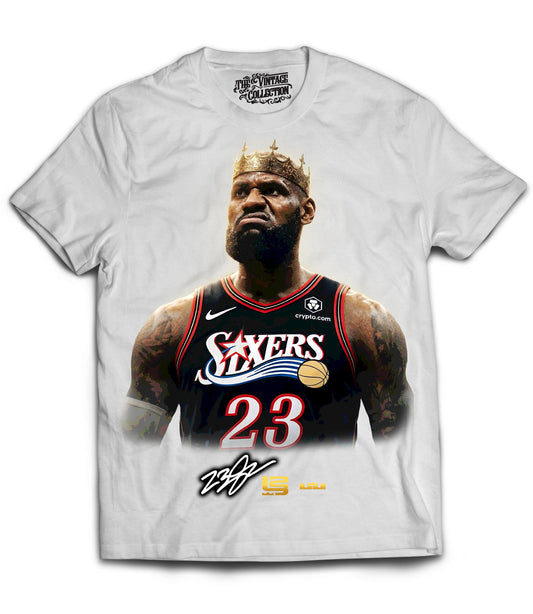 Sixers King James Vintage Shirt (White)