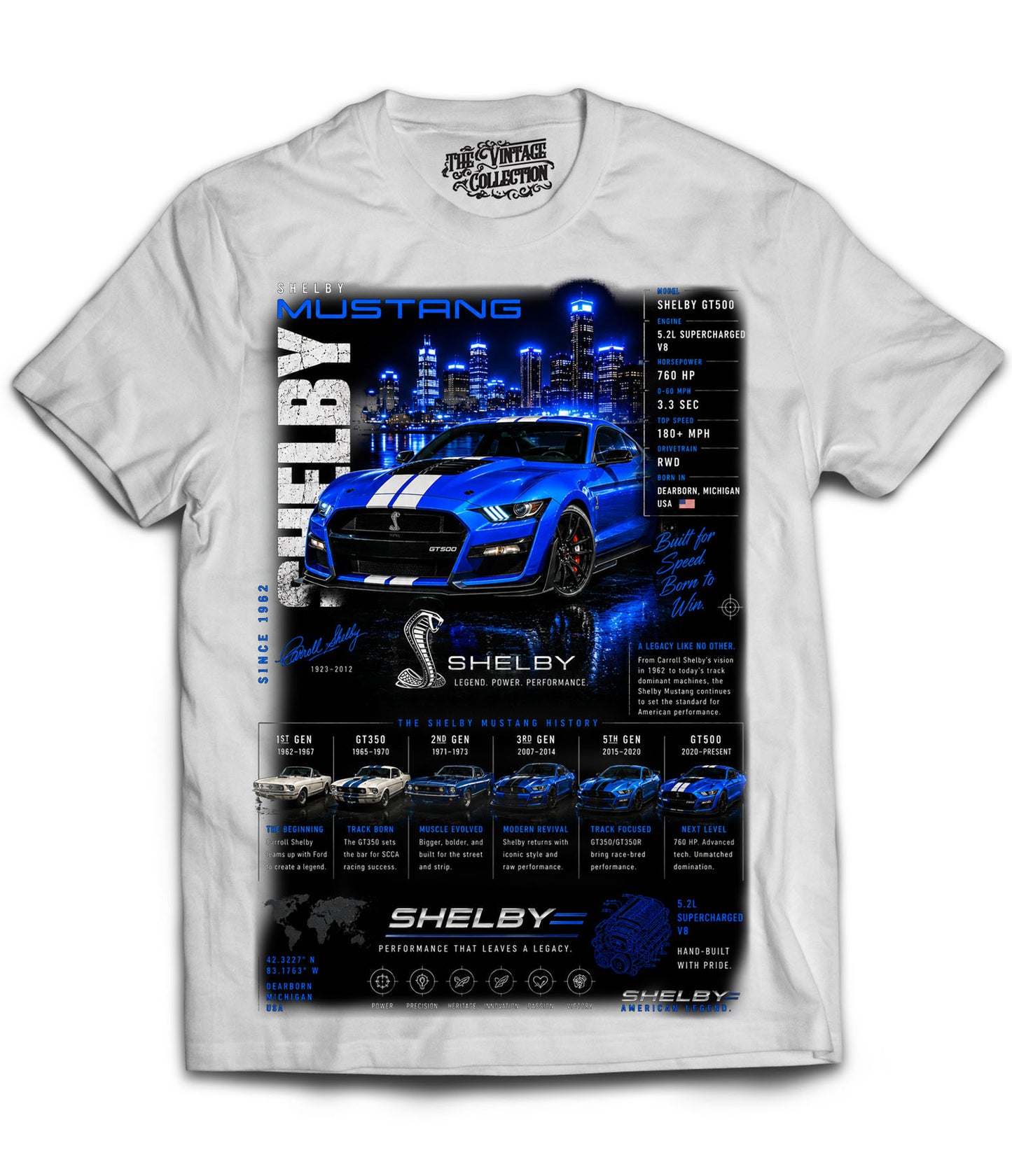 Shelby Mustang Vintage Shirt (White)
