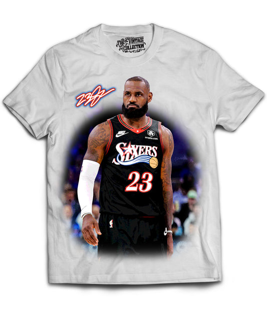 Sixers Lebron James Vintage Shirt (White)