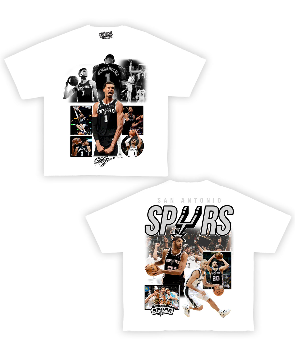 San Antonio Spurs: Victor Wembanyama Shirt Front/Back