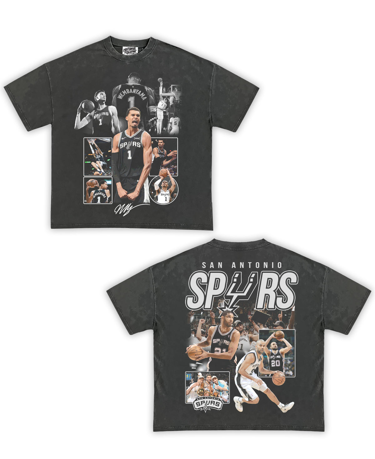 San Antonio Spurs: Victor Wembanyama Shirt Front/Back