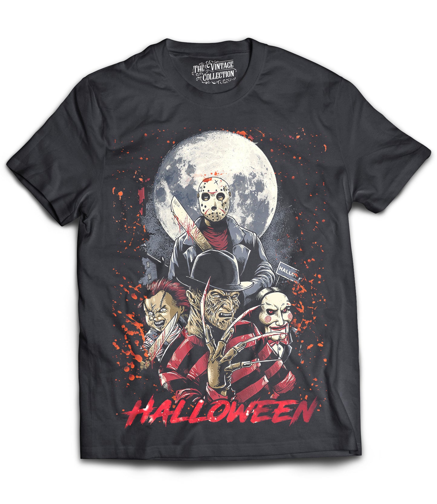 Halloween Cartoon Shirt (Black)
