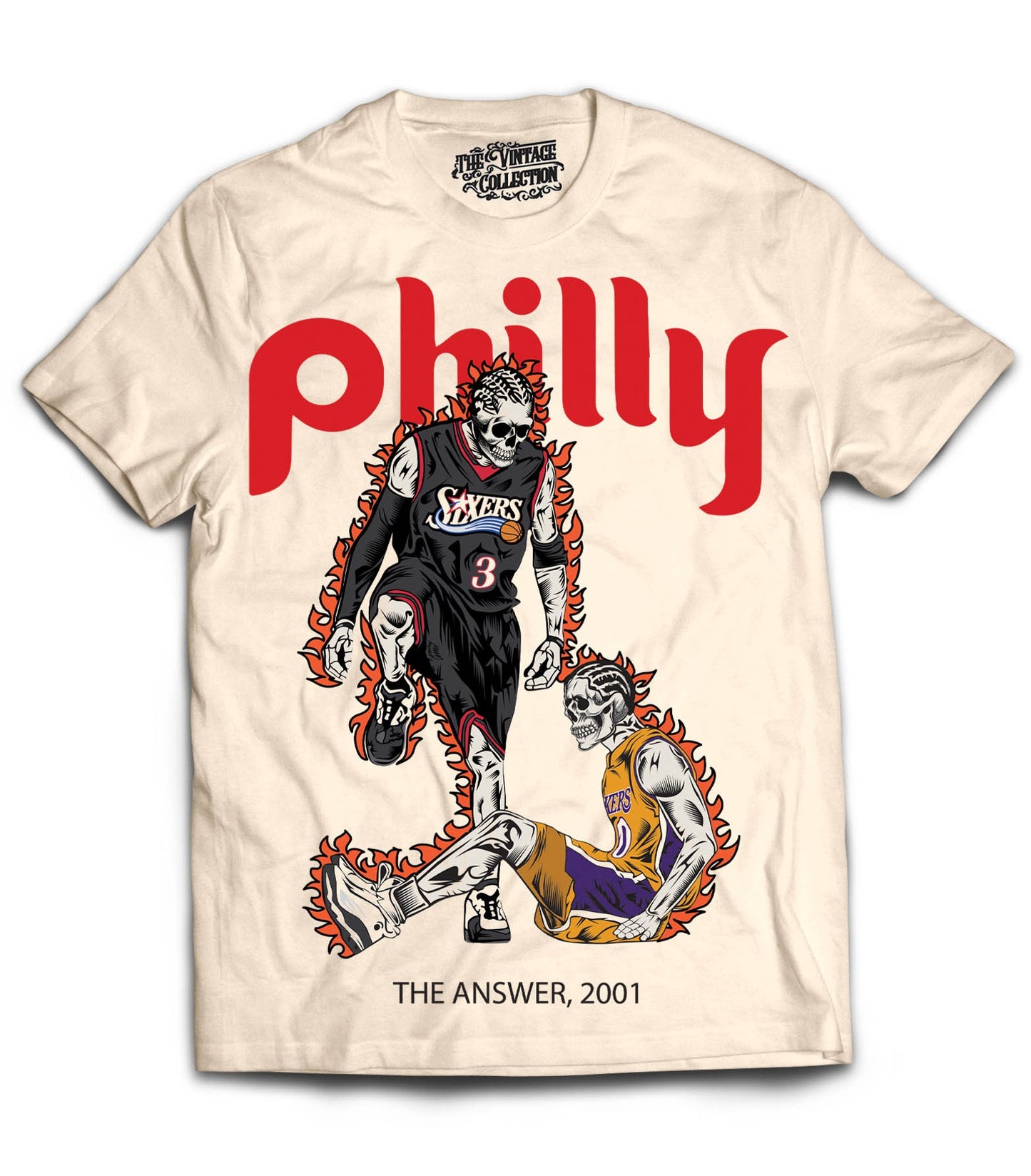 Philly Step Over Shirt *Skeleton Edition* (Cream)