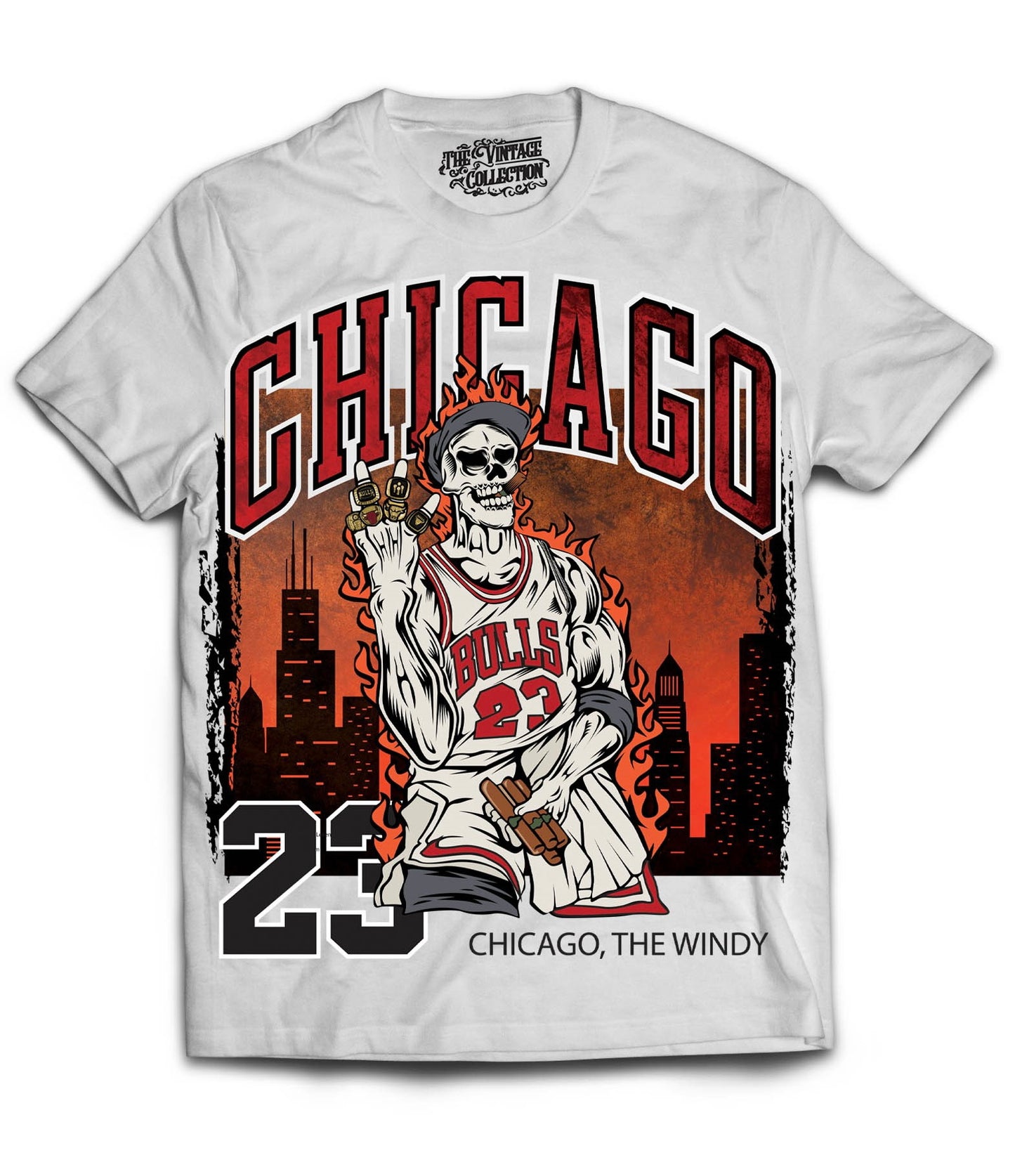 Chicago Rings Shirt *Skeleton Edition* (White)