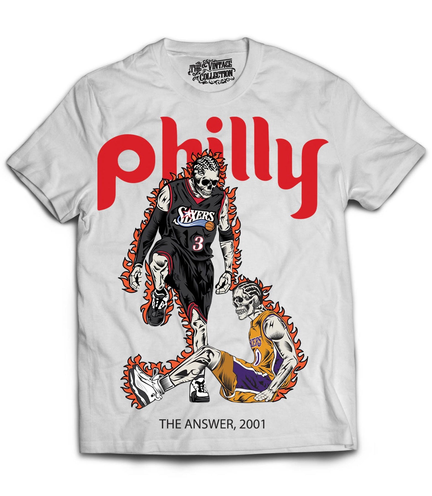 Philly Step Over Shirt *Skeleton Edition* (White)