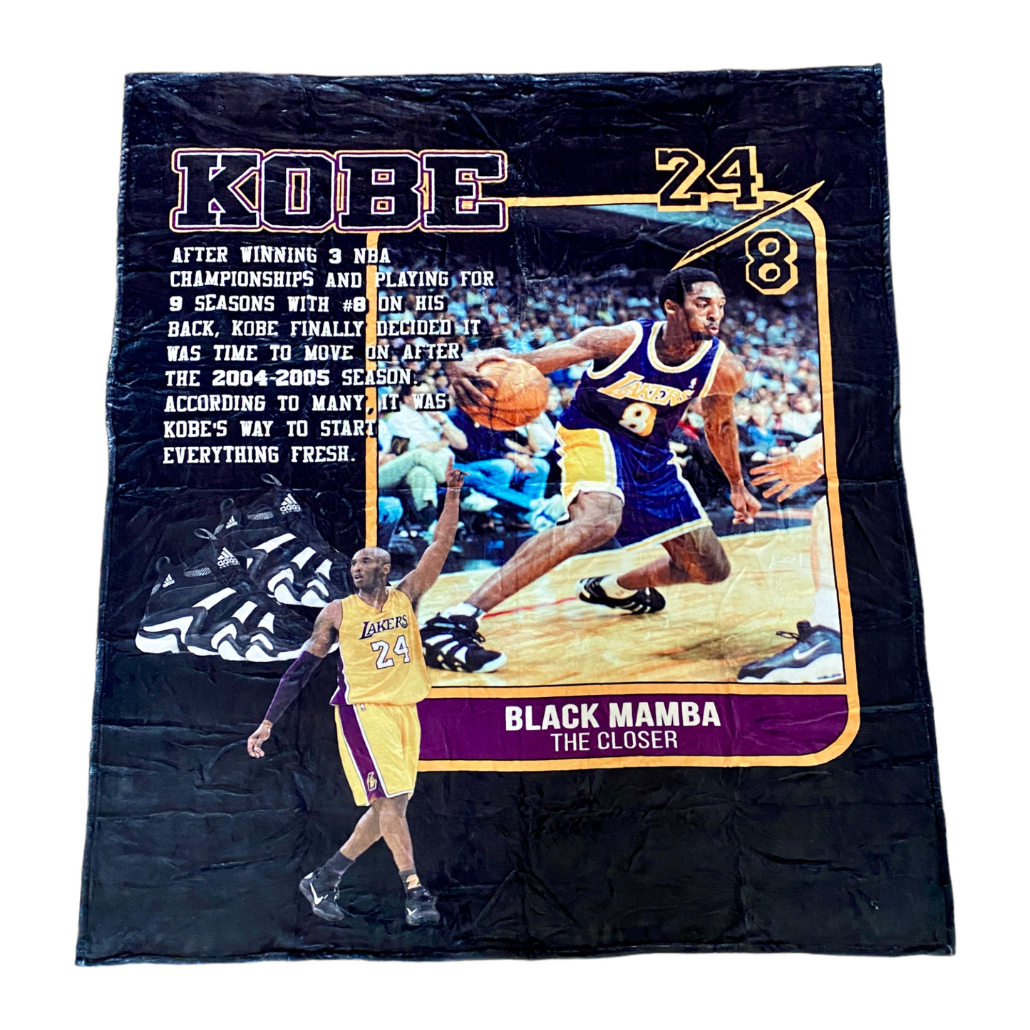 Kobe 24/8 Rookie Card Blanket