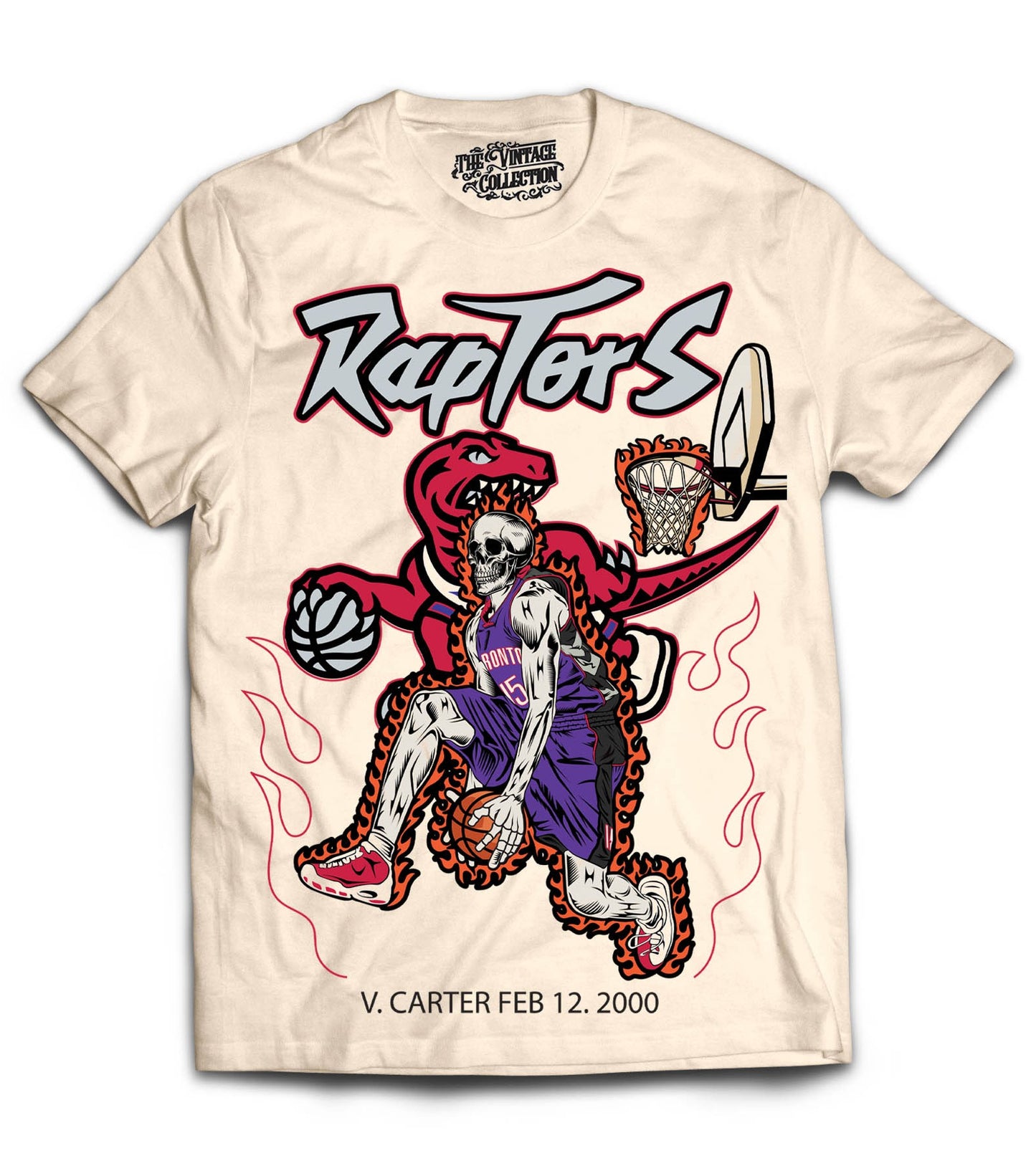 Raptors Dunk Shirt *Skeleton Edition* (Cream)