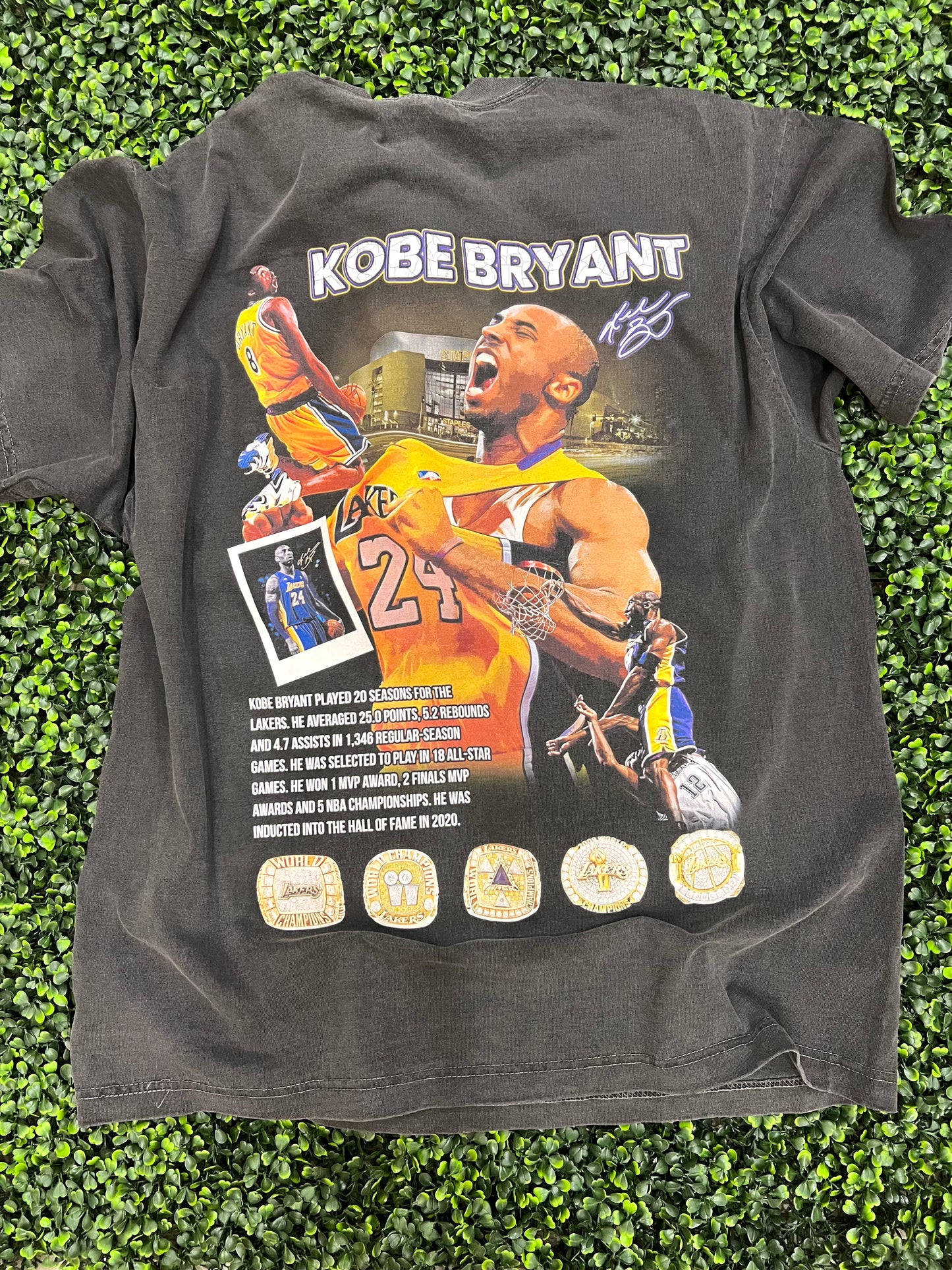 Mamba Tribute Vintage Shirt: Front/Back (Vintage Black)