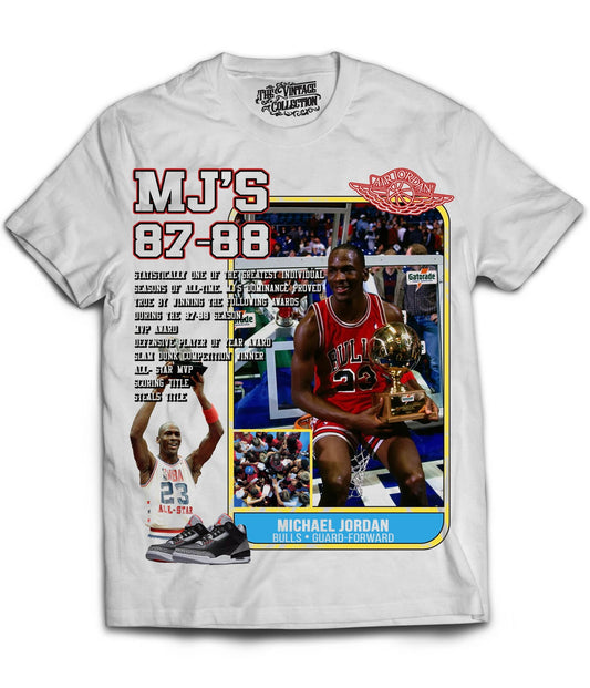 MJ's 87-88 Card Shirt (White)