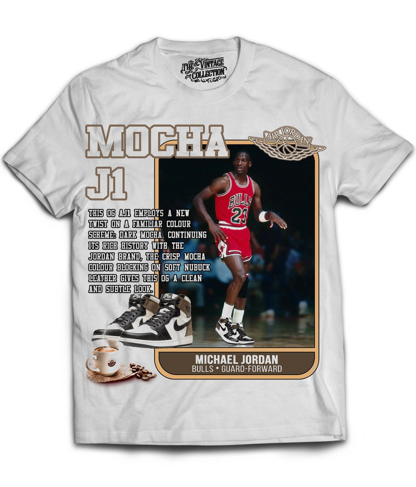 Mocha J1 Card Shirt (Off White)