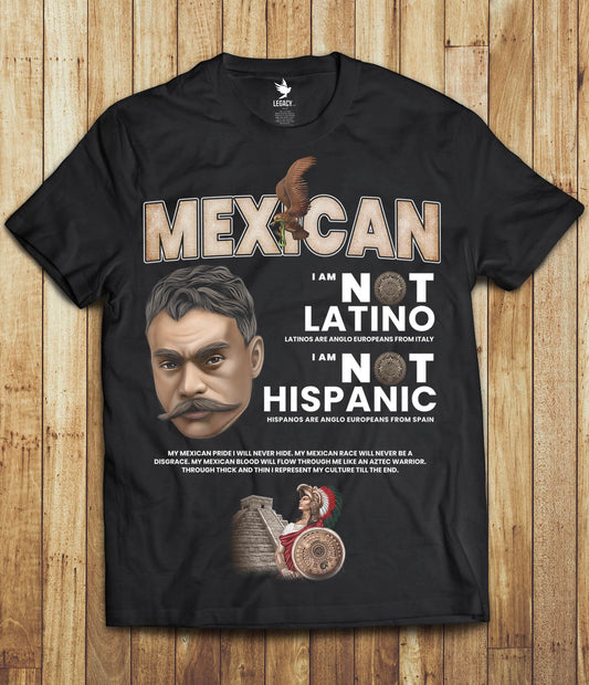 Mexican NOT Latino Shirt (Black)